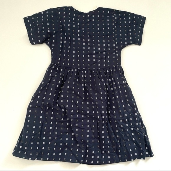 New Madewell V Neck Dolman-Sleeve Mini Dress Textured Dot - Picture 4 of 8